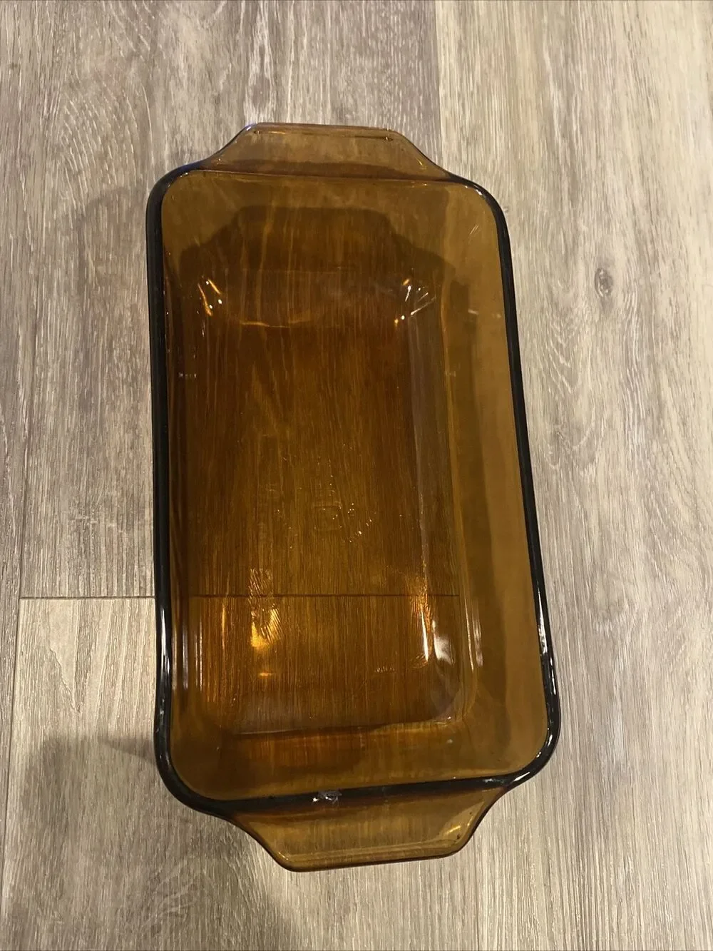 Vintage Anchor Hocking Bread Loaf Pan Amber 1 QT
